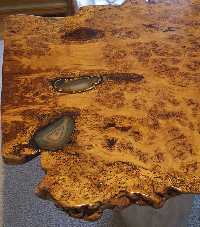 English oak table detail