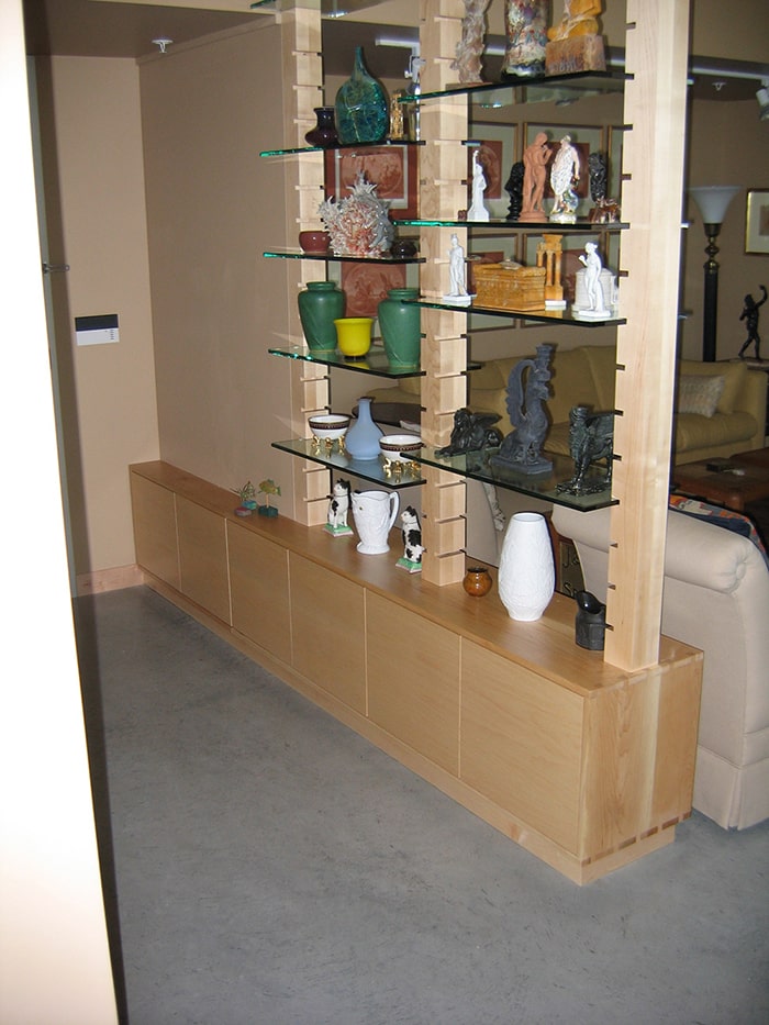 Maple display cabinet