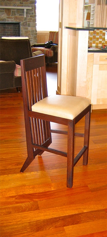 African wenge bar stool