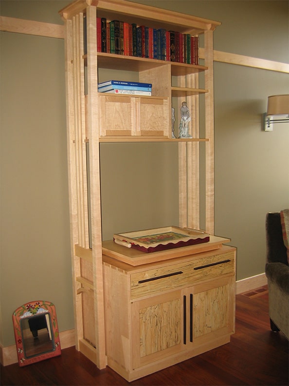 Companion tiger striped maple display case